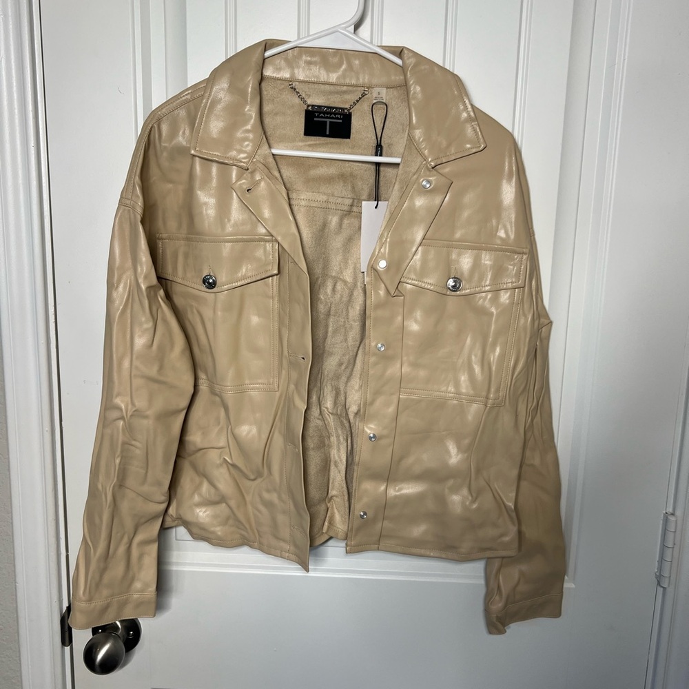 Faux Leather Shacket